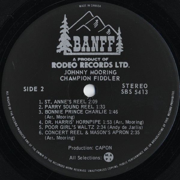 Johnny Mooring : Champion Fiddler (LP, Album)