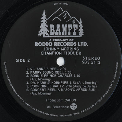 Johnny Mooring : Champion Fiddler (LP, Album)