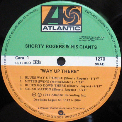 Shorty Rogers & His Giants* : Way Up There (LP, Album, RE)