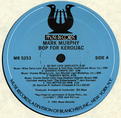 Mark Murphy : Bop For Kerouac (LP, Album)