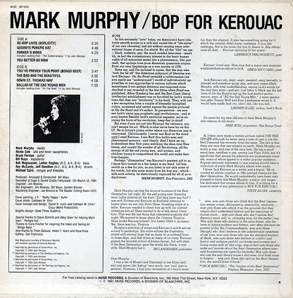Mark Murphy : Bop For Kerouac (LP, Album)