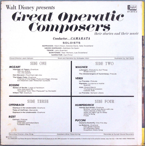 Various : Great Operatic Composers (Their Stories And Their Music) (2xLP, Album)