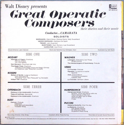 Various : Great Operatic Composers (Their Stories And Their Music) (2xLP, Album)