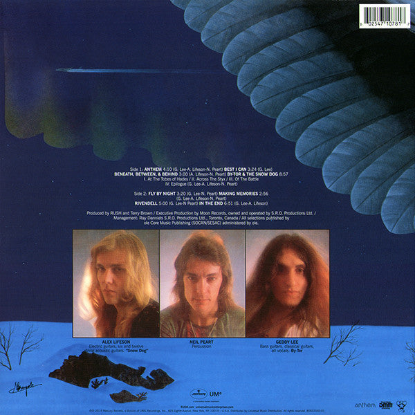 Rush : Fly By Night (LP, Album, RE, RM, 180)