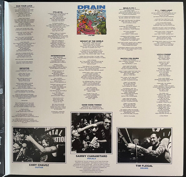 Drain (17) : Living Proof (LP, Album)