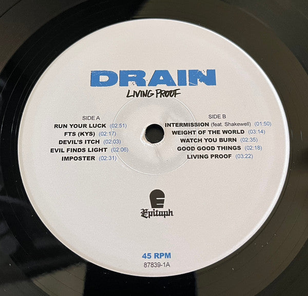Drain (17) : Living Proof (LP, Album)