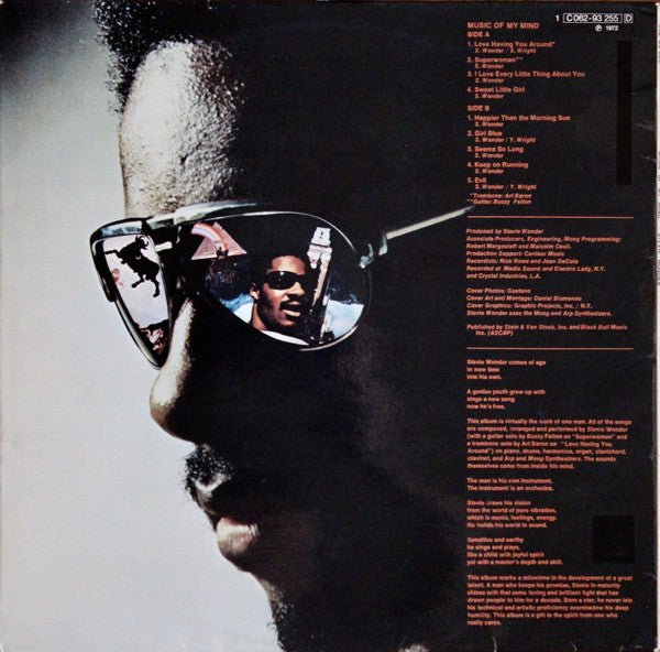 Stevie Wonder : Music Of My Mind (LP, Album, Gat)