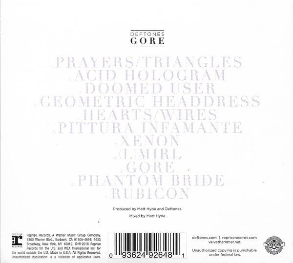 Deftones : Gore (CD, Album, RE, Dig)