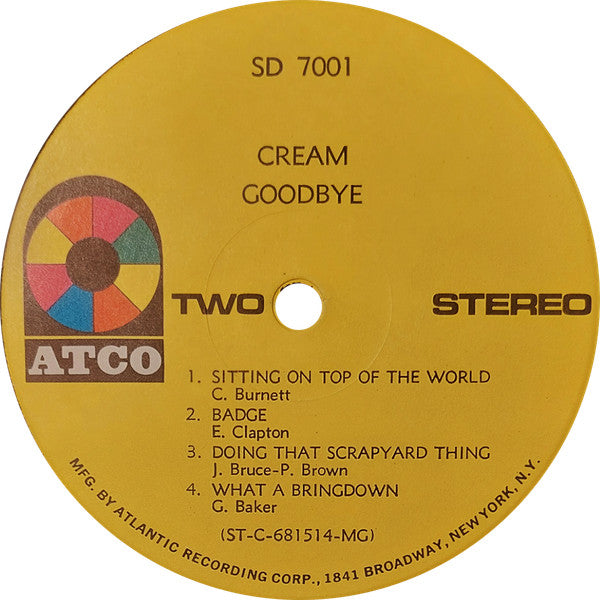 Cream (2) : Goodbye (LP, Album, MG)