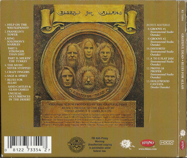 Grateful Dead* : Blues For Allah (HDCD, Album, RE, RM, Dig)