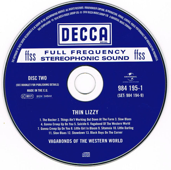 Thin Lizzy : Vagabonds Of The Western World (CD, Album, RE + CD, Comp + Dlx, RM, Dig)
