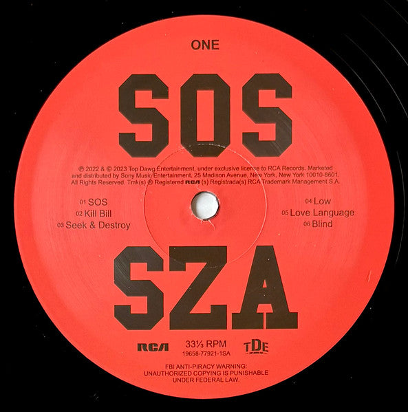SZA (2) : SOS (2xLP, Album, Mem)
