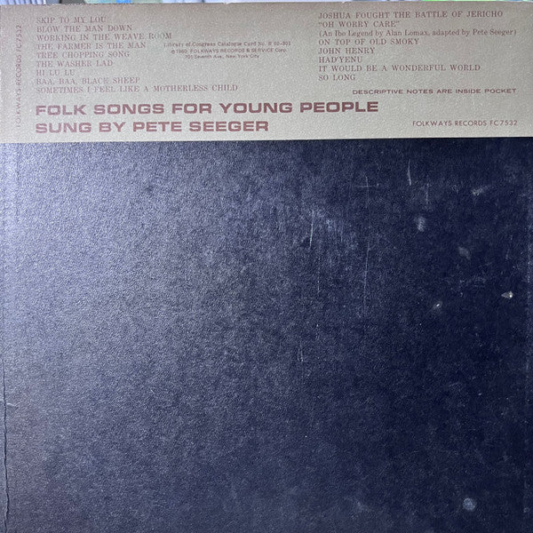 Pete Seeger : Folk Songs For Young People (LP, Album, RE)
