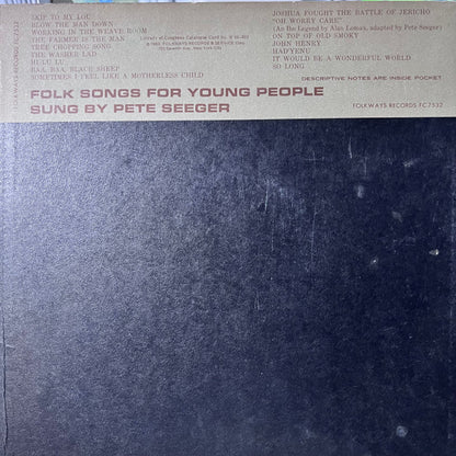 Pete Seeger : Folk Songs For Young People (LP, Album, RE)