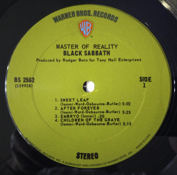 Black Sabbath : Master Of Reality (LP, Album, Pit)