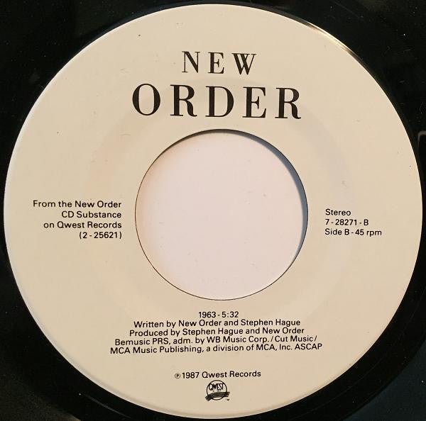 New Order : True Faith / 1963 (7", Spe)
