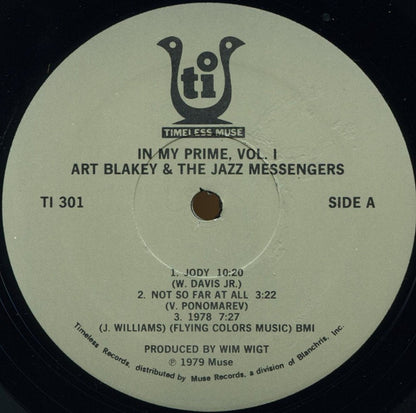 Art Blakey And The Jazz Messengers* : In My Prime Vol. 1 (LP, Album)