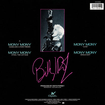 Billy Idol : Mony Mony Live (12", Single)