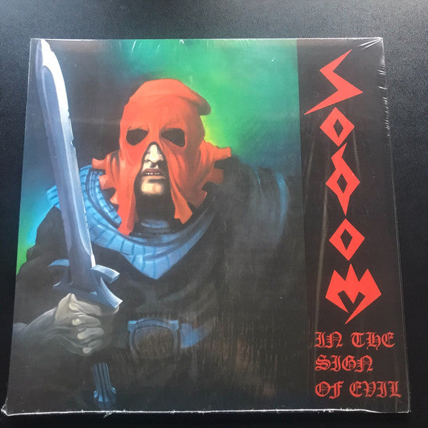 Sodom, Hellhammer (2) : In The Sign Of Evil / Apocalyptic Raids (LP, Unofficial, Red)