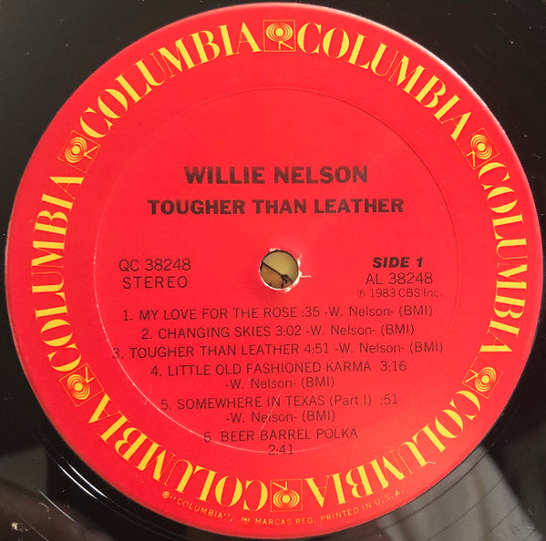 Willie Nelson : Tougher Than Leather (LP, Album, Car)