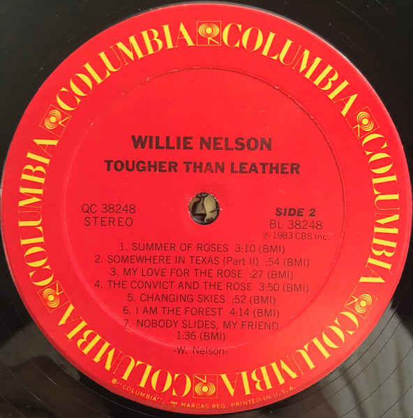 Willie Nelson : Tougher Than Leather (LP, Album, Car)