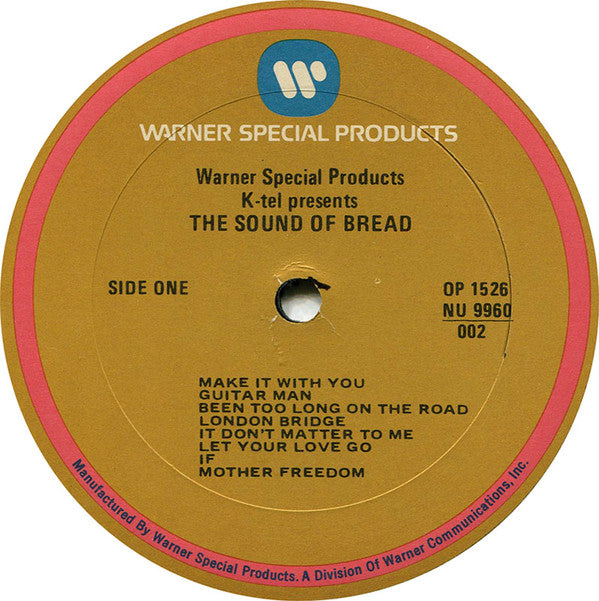 Bread : The Sound Of Bread- Their 16 Finest Songs (LP, Comp)