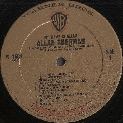 Allan Sherman : My Name Is Allan:  Allan Sherman Sings Great Movie Hits & Songs From The Cutting Room Floor (LP, Album, Mono)
