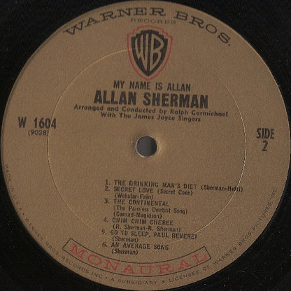 Allan Sherman : My Name Is Allan:  Allan Sherman Sings Great Movie Hits & Songs From The Cutting Room Floor (LP, Album, Mono)