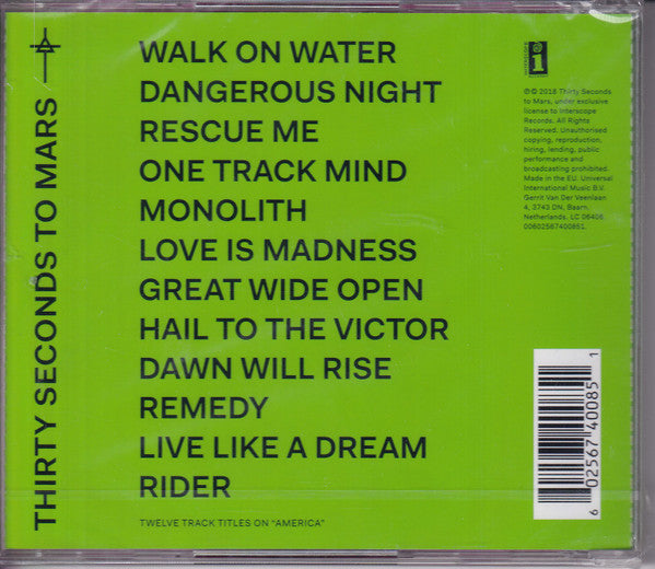 30 Seconds To Mars : America (CD, Album)