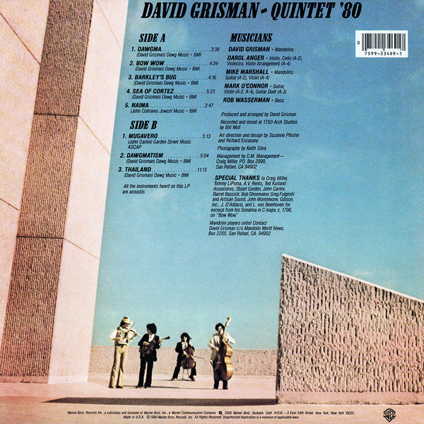 David Grisman : Quintet '80 (LP, Album, Win)