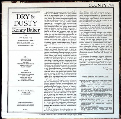 Kenny Baker (4) : Dry & Dusty (LP, Album, RE)