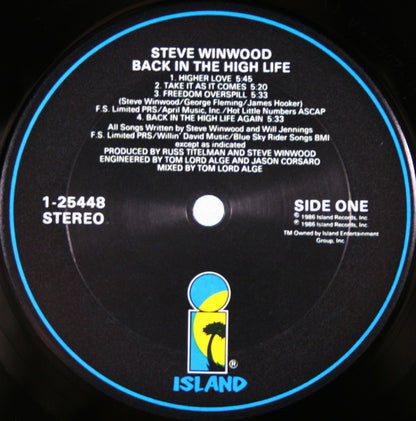 Steve Winwood : Back In The High Life (LP, Album, Club, Car)
