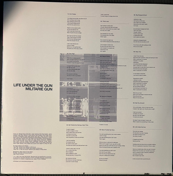 Militarie Gun : Life Under The Gun (LP, Album, Ltd, Tra)