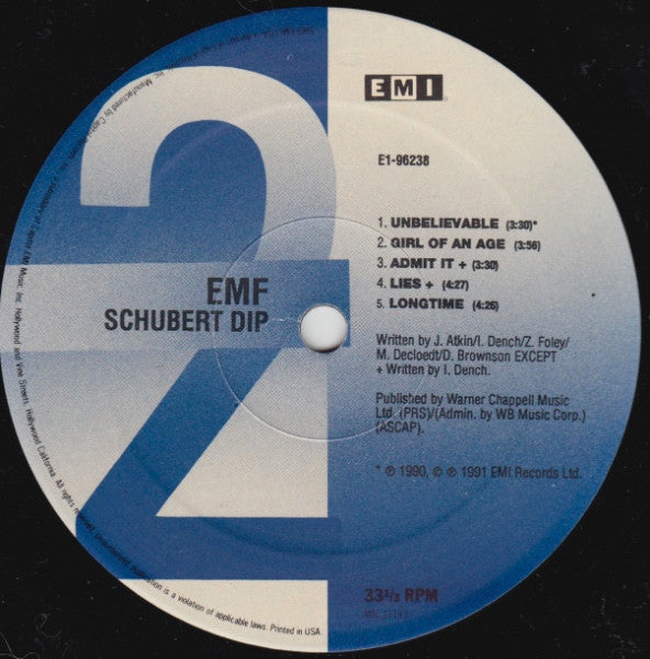 EMF : Schubert Dip (LP, Album)