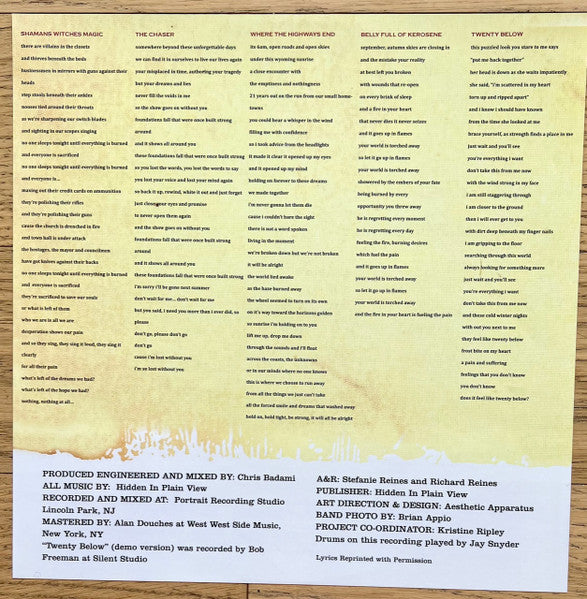 Hidden In Plain View : Hidden In Plain View (LP, EP, RE, Cle)