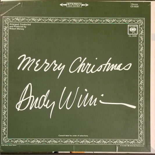 Andy Williams : Merry Christmas (LP, Album, Two)