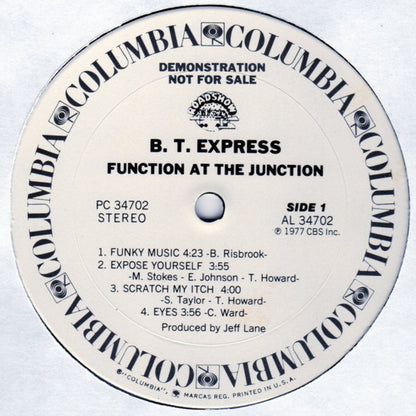 B.T. Express : Function At The Junction (LP, Album, Promo)
