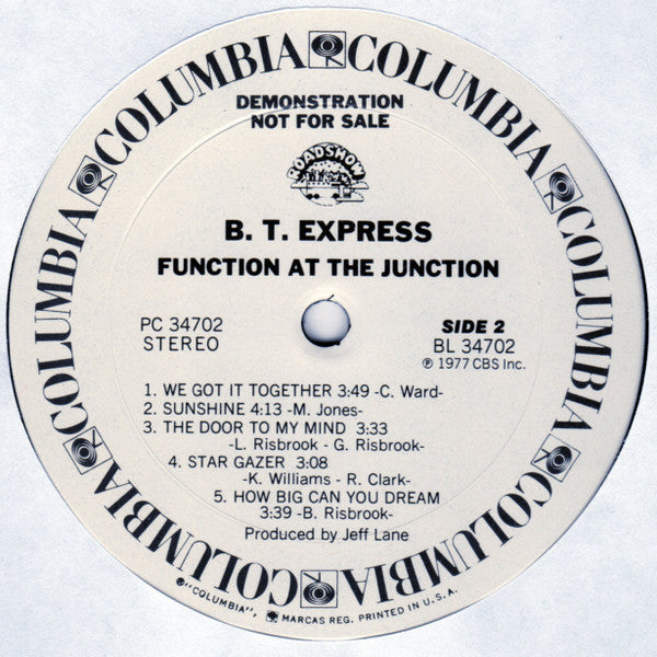 B.T. Express : Function At The Junction (LP, Album, Promo)
