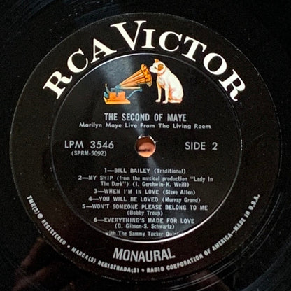 Marilyn Maye : The Second Of Maye (LP, Album, Mono)
