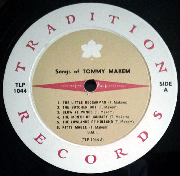 Tommy Makem : Songs Of Tommy Makem (LP, Mono)