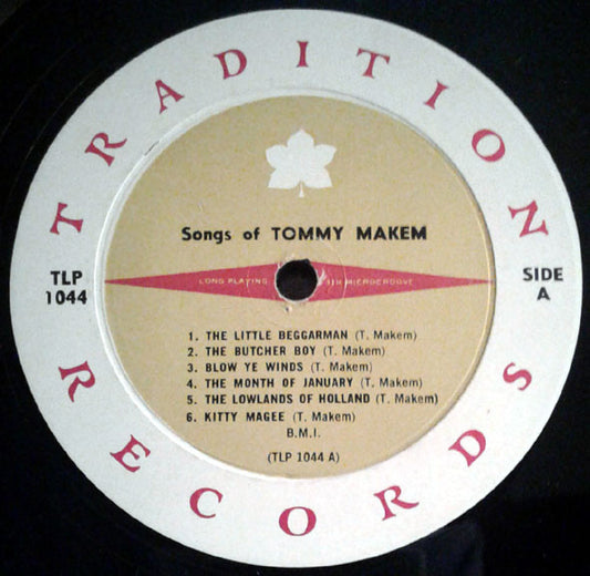 Tommy Makem : Songs Of Tommy Makem (LP, Mono)