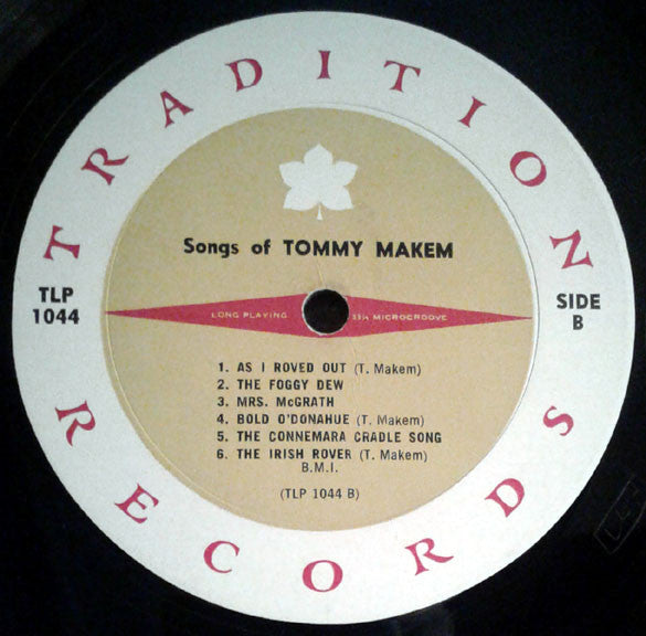 Tommy Makem : Songs Of Tommy Makem (LP, Mono)