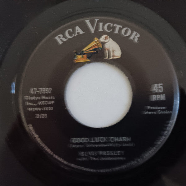 Elvis Presley : Good Luck Charm / Anything That's Part Of You (7", Single, Ind)