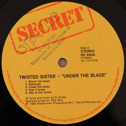 Twisted Sister : Under The Blade (LP, Album)