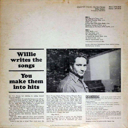 Willie Nelson : Country Willie - His Own Songs (LP, Album, RE)