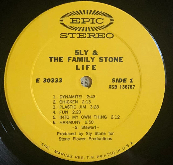 Sly & The Family Stone : Life (LP, Album, RE, Pit)