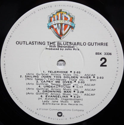 Arlo Guthrie With Shenandoah (2) : Outlasting The Blues (LP, Album, Los)