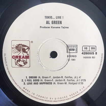 Al Green : "Tokyo...Live!" (2xLP, Album)
