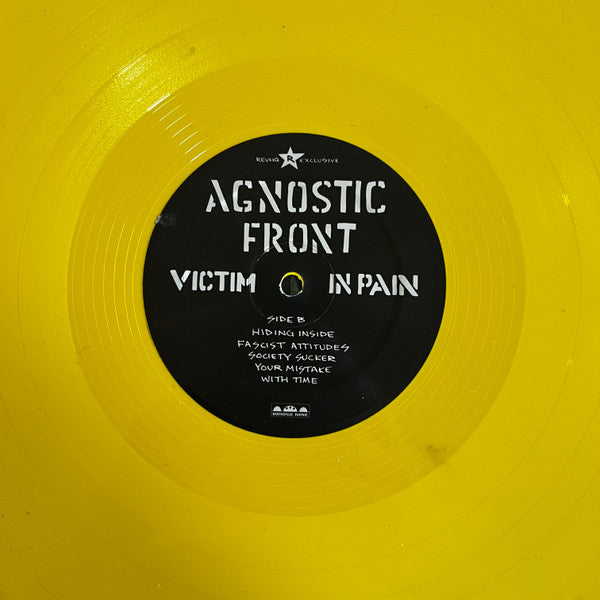 Agnostic Front : Victim In Pain (LP, Album, RE, RM, Yel)