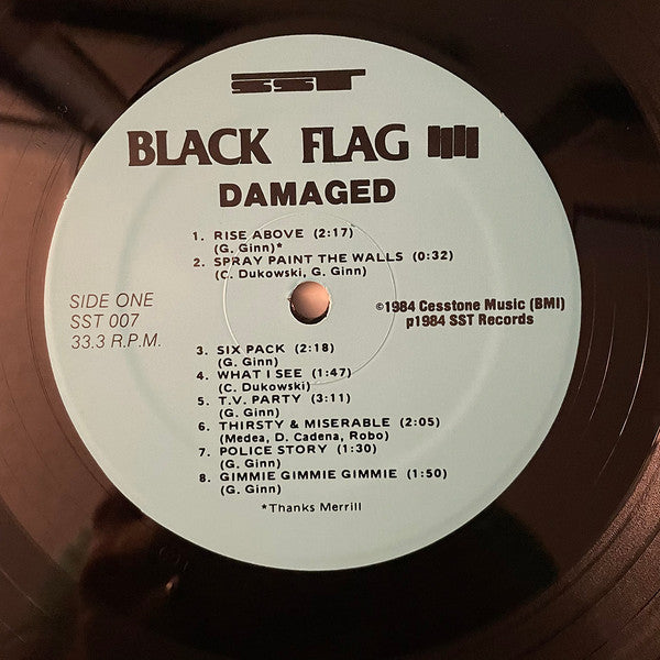 Black Flag : Damaged (LP, Album, RP)